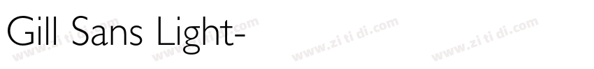 Gill Sans Light字体转换